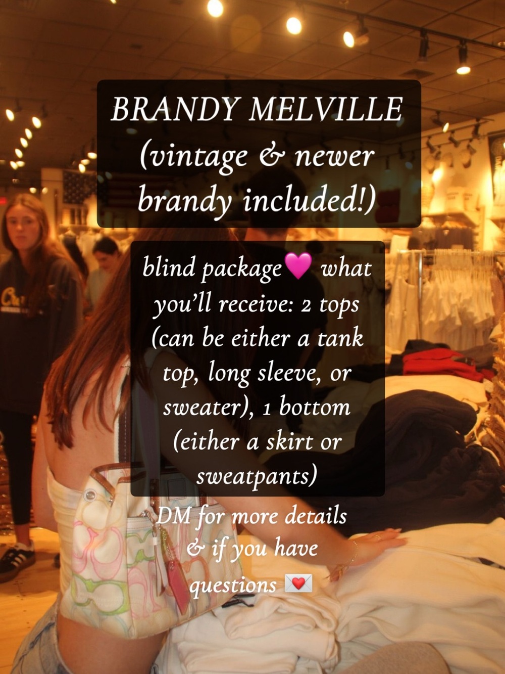 Brandy Melville VINTAGE & NEW 3 PIECE CLOTHING BLIND PACKAGE 🤗🩷
